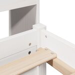 vidaXL Lit bibliothèque sans matelas blanc 120x200 cm bois pin massif