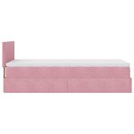 vidaXL Cadre de lit ottoman avec matelas rose 80x200 cm velours