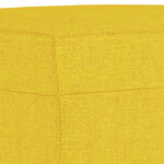 vidaXL Ensemble de canapés 3 Pièces avec coussins Jaune clair Tissu