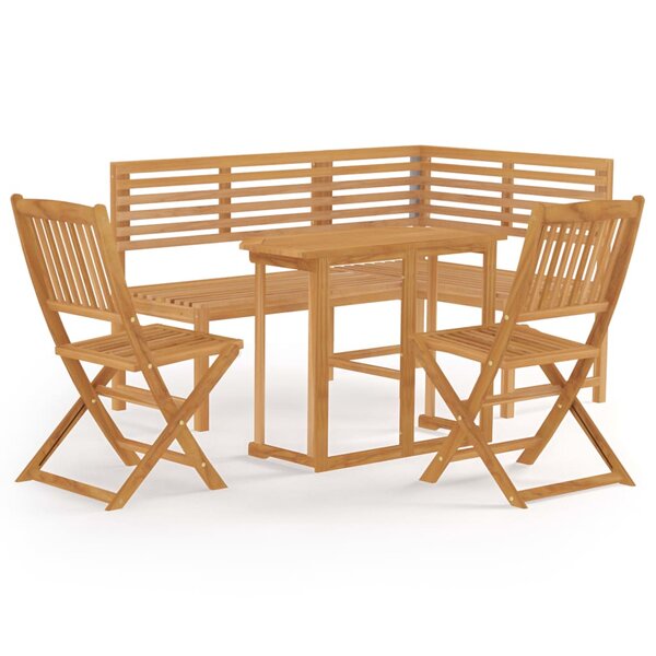 vidaXL Ensemble de bistro 4 Pièces Bois d'acacia solide