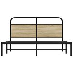 vidaXL Cadre de lit sans matelas 150x200 cm chêne sonoma