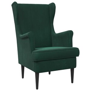 vidaXL Fauteuil Vert foncé Velours