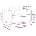 vidaXL Canapé à 2 places cuir artificiel blanc