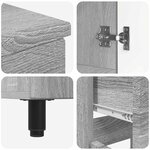 vidaXL Unité de vanité de salle de bain Sonoma gris 60 x 35 x 80 cm