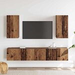 vidaXL Ensemble meuble TV 4 Pièces Bois ancien 80 x 30 x 30 cm