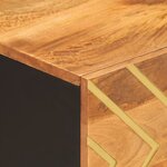 vidaXL Table basse marron et noir 80x50x40 cm bois de massif manguier