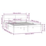 vidaXL Cadre de lit Noir Bois massif 120x190 cm Petit double