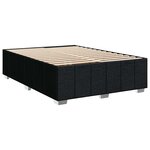 vidaXL Sommier à lattes de lit avec matelas Noir 140x190 cm Tissu