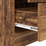 vidaXL Bureau avec rangement vieux bois en bois d'ingénierie
