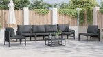 vidaXL Ensemble de canapé de jardin 7 Pièces Anthracite Acier