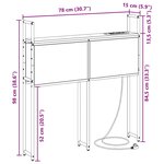 vidaXL Tête de lit de rangement Chêne sonoma 75 cm Bois d'ingénierie