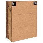 vidaXL Armoires Murailles 2 Pièces Bois ancien 69 5 x 34 x 90 cm