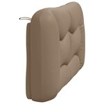 vidaXL Coussin de tête de lit Hvar cappuccino 140 cm similicuir