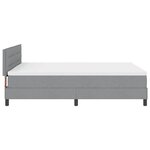 vidaXL Lit à ressorts avec matelas Gris clair 140 x 190 cm tissu