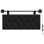 vidaXL Tête de lit suspendue Noir Velours
