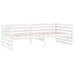 vidaXL Lit de jour sans matelas blanc bois de pin massif 90x200 cm