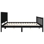 vidaXL Cadre de lit sans matelas noir 200x200 cm bois massif de pin