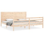 vidaXL Cadre de lit sans matelas 200x200 cm bois massif