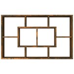 vidaXL Étagère murale Chêne fumé 85x16x52 5 cm Bois d'ingénierie