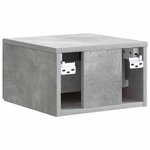 vidaXL Cabinet de chevet mural 2 Pièces Gris béton 33 x 34 5 x 20 cm
