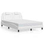 vidaXL Cadre de lit avec LED sans matelas blanc 120x200 cm