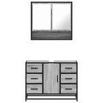 vidaXL Ensemble de meubles de salle de bain 2 Pièces Sonoma gris