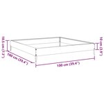 vidaXL Lit surélevé de jardin vert olive 100x100x18 5 cm acier