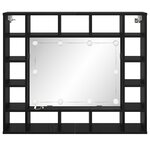 vidaXL Armoire Miroir Chêne noir 91 x 15 x 76.5 cm Bois d'ingénierie