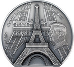 Pièce de monnaie en Argent 25 Dollars g 155.5 (5 oz) Millésime 2024 Historical Monuments EIFFEL TOWER (PRÉCOMMANDE)
