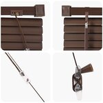 vidaXL Store Vénitien Marron foncé avec motif 213 x 100 cm PVC