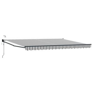 vidaXL Auvent rétractable électrique Anthracite et blanc 4 × 3 m