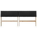 vidaXL Tête de lit capitonnée Noir 180 cm Pin massif