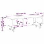 vidaXL Meuble TV Chêne noir 100 x 35 x 35 cm Bois d'ingénierie