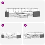 vidaXL Ensemble de canapés d'extérieur 6 pc Naturel et Anthracite