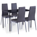vidaXL Mobilier de salle à manger 5 Pièces Gris
