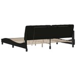 vidaXL Cadre de lit avec LED sans matelas noir 200x200 cm tissu