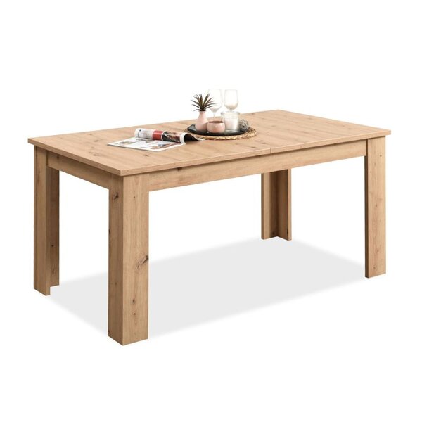 Table à manger extensible 120x80 chêne artisan 6 pl