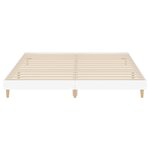 vidaXL Cadre de lit blanc 150x200 cm bois d'ingénierie