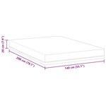 vidaXL Matelas Blanc et Bleu 140 x 200 cm Mousse à mémoire de gel