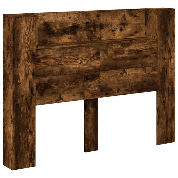 vidaXL Tête de lit Chêne fumé 140 x 16 5 x 103 5 cm Bois d'ingénierie