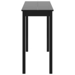 vidaXL Table de bar MDF noir 115x55x107 cm