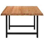 vidaXL Table à manger marron clair bois de chêne massif rectangulaire