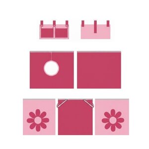 Rideau de lit Pink Flower pour lit Pino