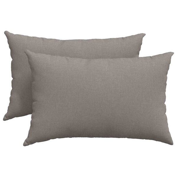 vidaXL Coussins de canapé 2 Pièces Taupe 60 x 40 cm tissu