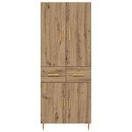 vidaXL Haut Armoire Montage mural Chêne artisanal 69 5 x 34 x 180 cm