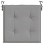 vidaXL Coussins de chaise de jardin lot de 4 gris 40x40x4 cm