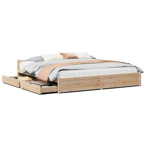 vidaXL Cadre de lit sans matelas 160x200 cm bois massif de pin
