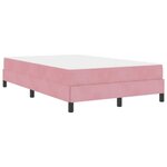vidaXL Lit à ressorts avec matelas Rose 120 x 190 cm tissu