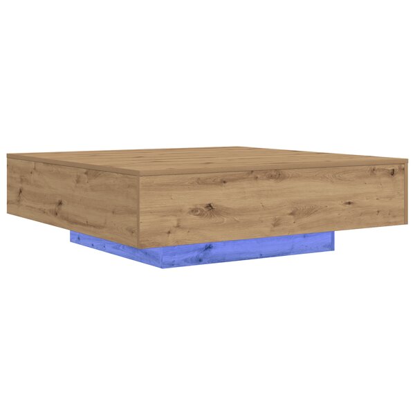 vidaXL Table Basse chêne artisanal 100 x 100 x 31 cm Bois d'ingénierie