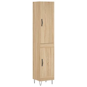 vidaXL Buffet haut Chêne sonoma 34 5x34x180 cm Bois d'ingénierie